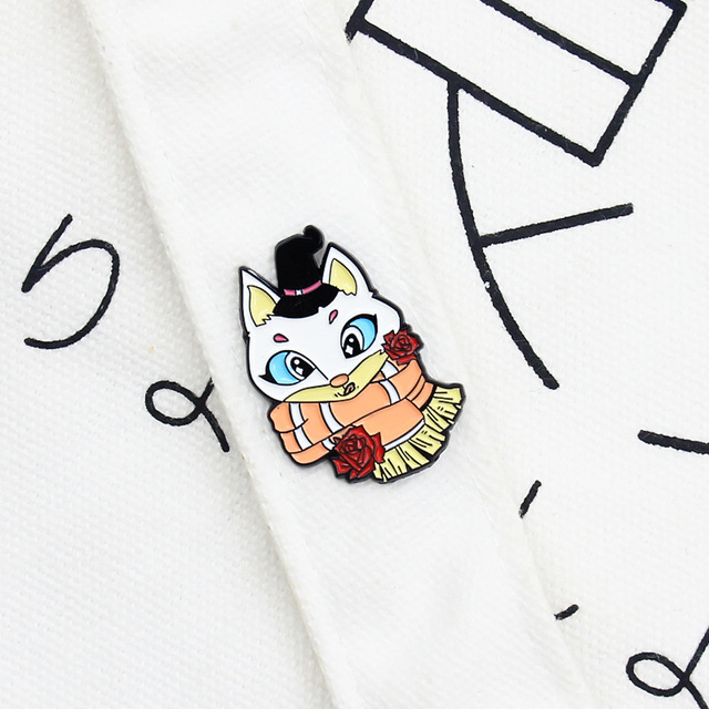 Broszka Magik Mouse Girl: modny dodatek do odzieży z kwiatowym wzorem - Wianko - 5
