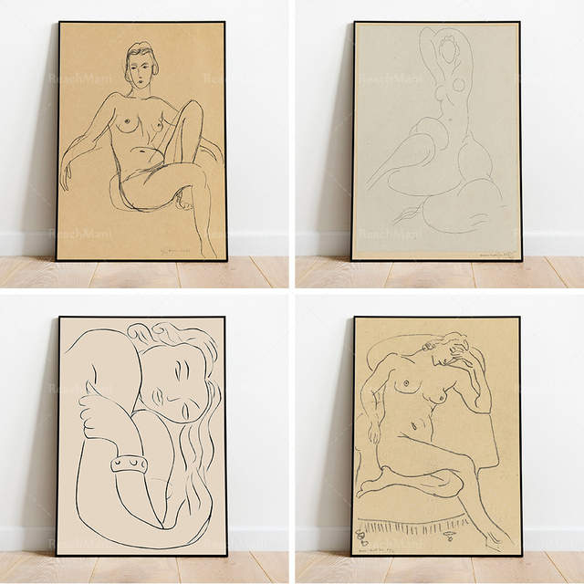 Henri Matisse - Vintage Art Print - Rysunek - Styl Vintage - Plakat - Sztuka Klasyczna - Druk Artystyczny - A1 A2 A3 A4 - Wianko - 3