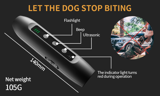 Anty hałas urządzenie przeciwko szczekaniu - odstraszacz ultradźwiękowy dla psów z 3 trybami, zasilany przez USB i akumulator - Wianko - 24