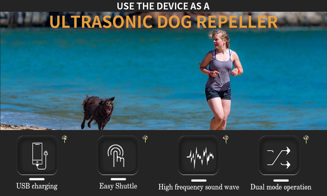 Anty hałas urządzenie przeciwko szczekaniu - odstraszacz ultradźwiękowy dla psów z 3 trybami, zasilany przez USB i akumulator - Wianko - 18
