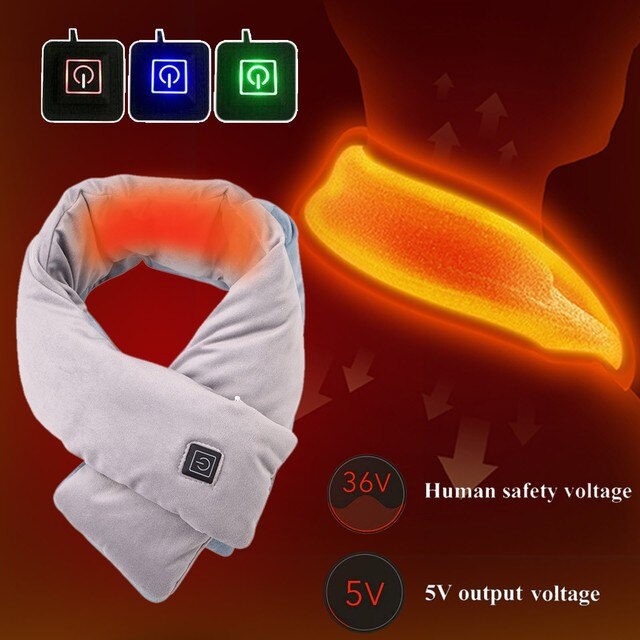 Elektryczny szalik USB z kontrolą ciepła dla kobiet i mężczyzn - Wianko - 18
