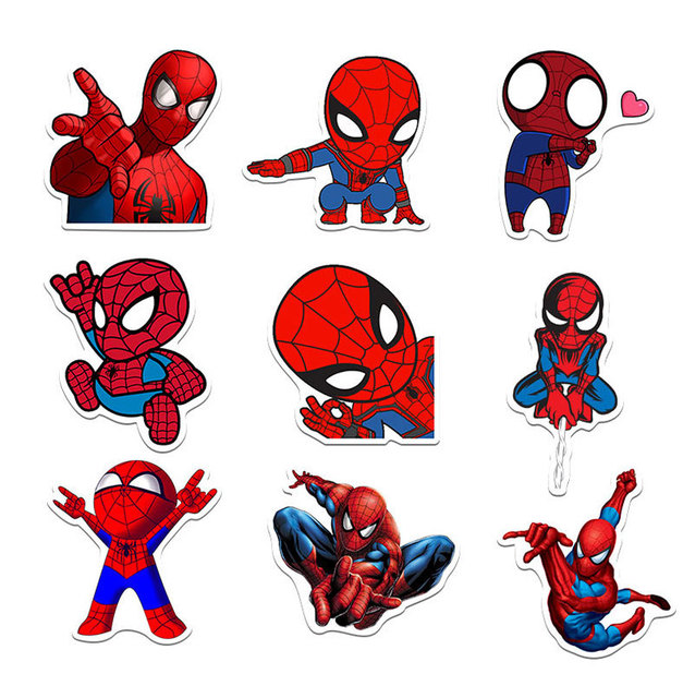 35 naklejek Marvel Spiderman dla dzieci - anime, kawaii, bagaż, notebook, scrapbooking - Wianko - 5