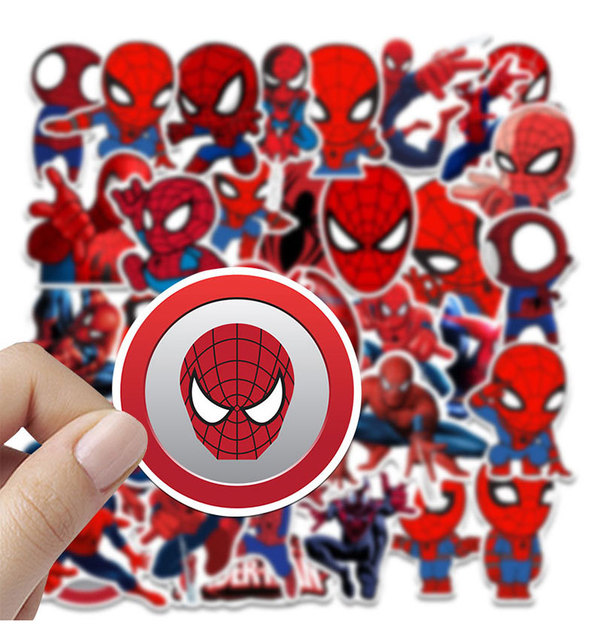 35 naklejek Marvel Spiderman dla dzieci - anime, kawaii, bagaż, notebook, scrapbooking - Wianko - 4