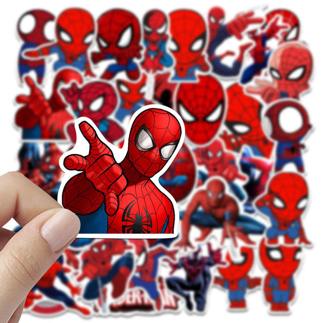 35 naklejek Marvel Spiderman dla dzieci - anime, kawaii, bagaż, notebook, scrapbooking - Wianko - 3