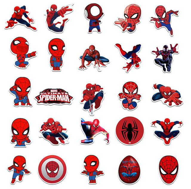 35 naklejek Marvel Spiderman dla dzieci - anime, kawaii, bagaż, notebook, scrapbooking - Wianko - 1