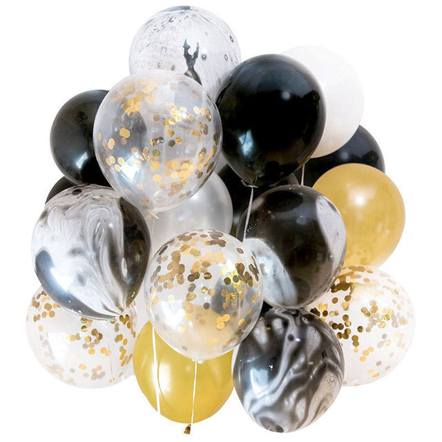 21 sztuk białych, różowych i złotych balonów konfetti 12 cali - idealne na ślub, urodziny, dekoracje świąteczne - Wianko - 3