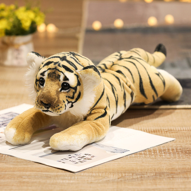 Pluszowa symulacja lwa tygrysa i leoparda - miękkie, urocze, dziecięce zabawki dekoracyjne na urodziny - Wianko - 17