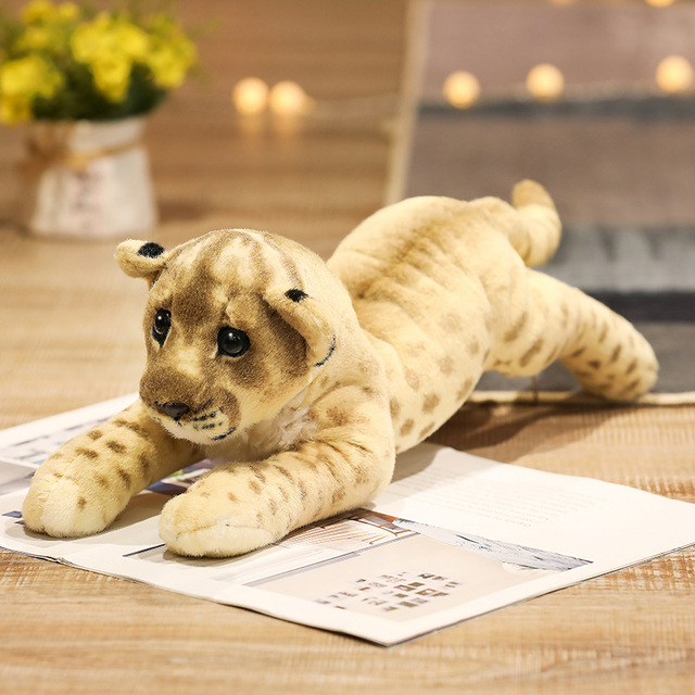Pluszowa symulacja lwa tygrysa i leoparda - miękkie, urocze, dziecięce zabawki dekoracyjne na urodziny - Wianko - 19