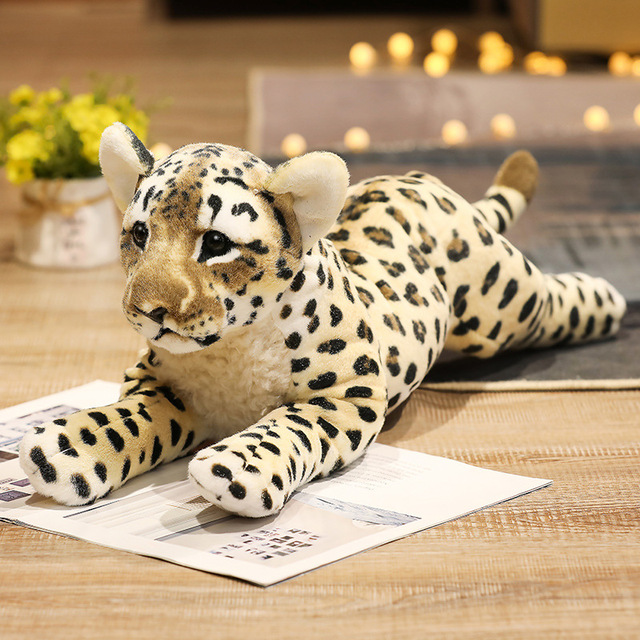 Pluszowa symulacja lwa tygrysa i leoparda - miękkie, urocze, dziecięce zabawki dekoracyjne na urodziny - Wianko - 18
