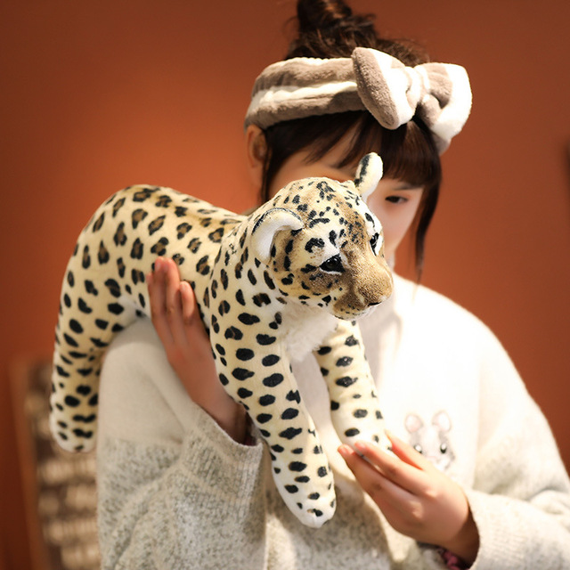 Pluszowa symulacja lwa tygrysa i leoparda - miękkie, urocze, dziecięce zabawki dekoracyjne na urodziny - Wianko - 10