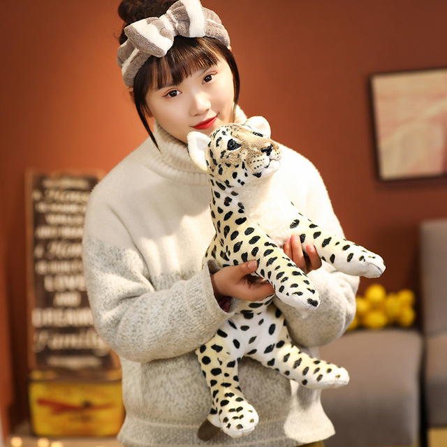 Pluszowa symulacja lwa tygrysa i leoparda - miękkie, urocze, dziecięce zabawki dekoracyjne na urodziny - Wianko - 11