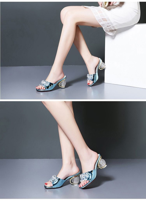 Kapcie damskie luksusowe sandały na płytkim obcasie - stylowe pantofle z ozdobnymi koralikami i antypoślizgową podeszwą - Wianko - 6