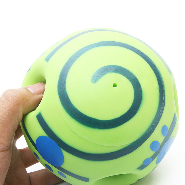 Interaktywna piłka dla psa 14 cm - zabawa, dźwięki Giggle, gryzienie, Wobble Wag, trening zwierząt domowych, szczeniak, sport - Wianko - 8