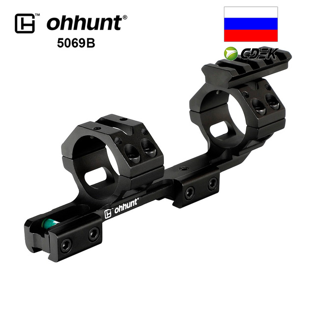 Pierścień lunety Airgun Ohhunt 11mm 3/8 z przesunięciem taktycznym na szynę jaskółczy ogon 1 Cal 25.4/30mm z poziomową pęcherzykową - Wianko - 6