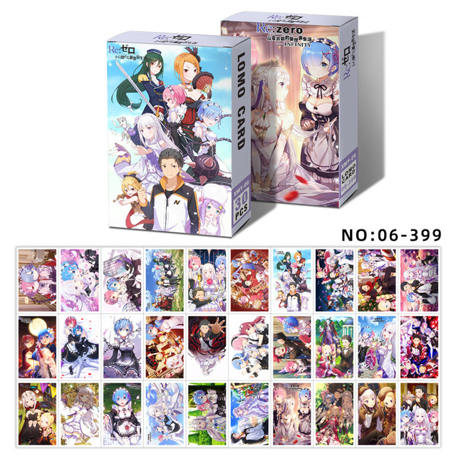 Plakat Lomo karta pocztówka Photocard Anime Haikyuu, mój bohater Academia, atak na Titan, Fairy Tail, Re: Zero - kolekcja 30 sztuk - Wianko - 6