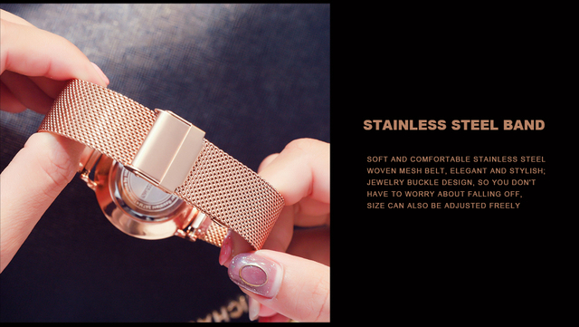 Hannah Martin - Luksusowy zegarek damski w stylu DW, siatka ze stali nierdzewnej w różowym złocie, wodoodporny, kwarcowy - Wianko - 30