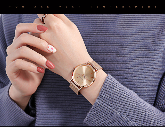 Hannah Martin - Luksusowy zegarek damski w stylu DW, siatka ze stali nierdzewnej w różowym złocie, wodoodporny, kwarcowy - Wianko - 13