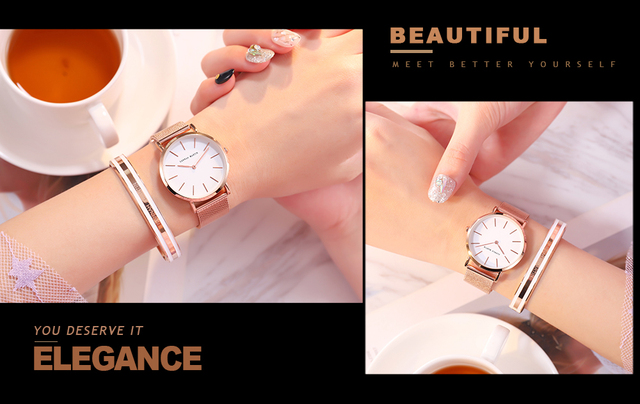 Hannah Martin - Luksusowy zegarek damski w stylu DW, siatka ze stali nierdzewnej w różowym złocie, wodoodporny, kwarcowy - Wianko - 10