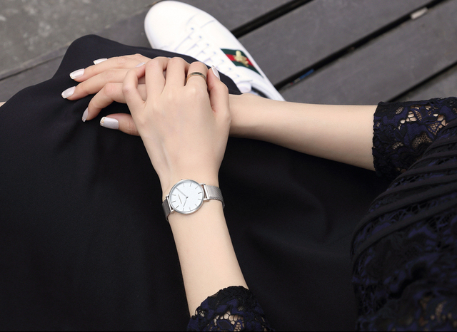 Hannah Martin - Luksusowy zegarek damski w stylu DW, siatka ze stali nierdzewnej w różowym złocie, wodoodporny, kwarcowy - Wianko - 26