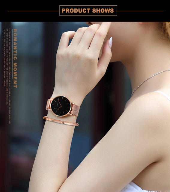 Hannah Martin - Luksusowy zegarek damski w stylu DW, siatka ze stali nierdzewnej w różowym złocie, wodoodporny, kwarcowy - Wianko - 21