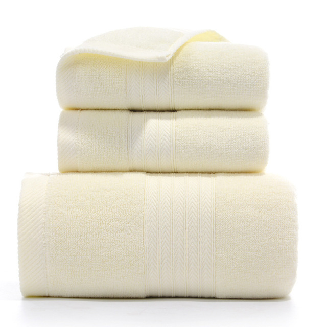 Zestaw 3 miękkich ręczników kąpielowych dla dorosłych z 100% bawełny, bardzo chłonnych - Wianko - 21