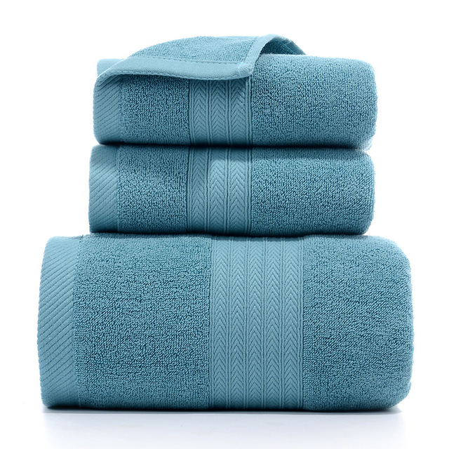 Zestaw 3 miękkich ręczników kąpielowych dla dorosłych z 100% bawełny, bardzo chłonnych - Wianko - 18