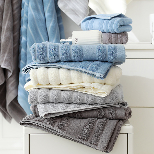 Zestaw 3 miękkich ręczników kąpielowych dla dorosłych z 100% bawełny, bardzo chłonnych - Wianko - 11