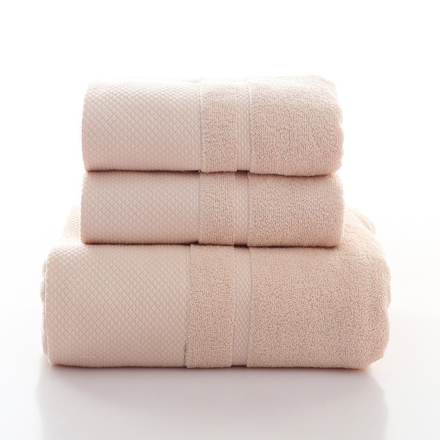 Zestaw 3 miękkich ręczników kąpielowych dla dorosłych z 100% bawełny, bardzo chłonnych - Wianko - 26