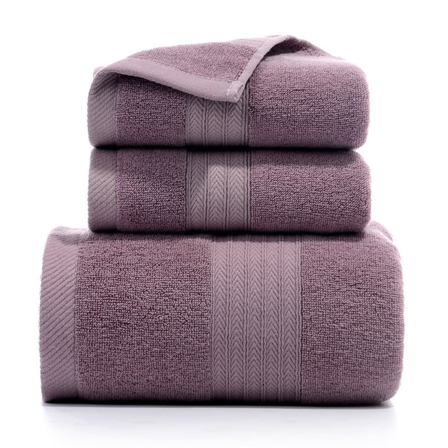Zestaw 3 miękkich ręczników kąpielowych dla dorosłych z 100% bawełny, bardzo chłonnych - Wianko - 20