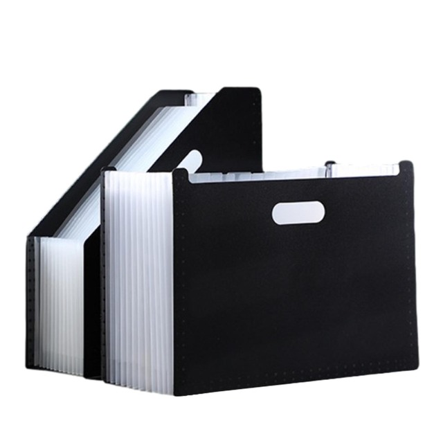 Folder na dokumenty przenośny z wieloma warstwami przechowywania, rozkładane biurko, idealne dla materiałów biurowych - Wianko - 2