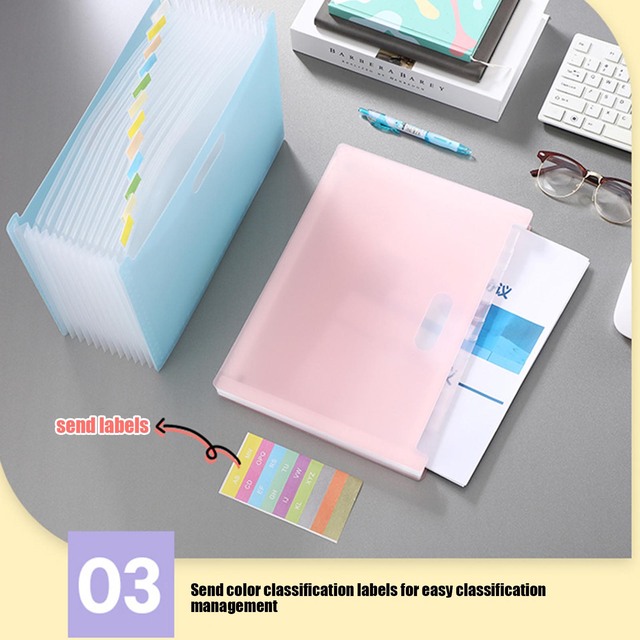 Folder na dokumenty przenośny z wieloma warstwami przechowywania, rozkładane biurko, idealne dla materiałów biurowych - Wianko - 9