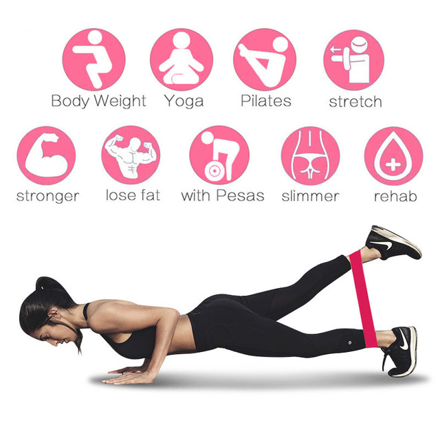 Zestaw 5 opasek gumowych Fit do ćwiczeń odpornościowych, elastyczny pas do Pilates, jogi i treningu dla kobiet i mężczyzn - Wianko - 4