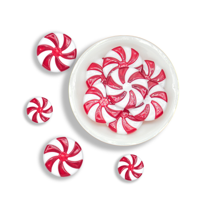 Wisiorek dekoracyjny na choinkę - symulacja Lollipop, czerwono-białe cukierki - nowość 2022 - Wianko - 8