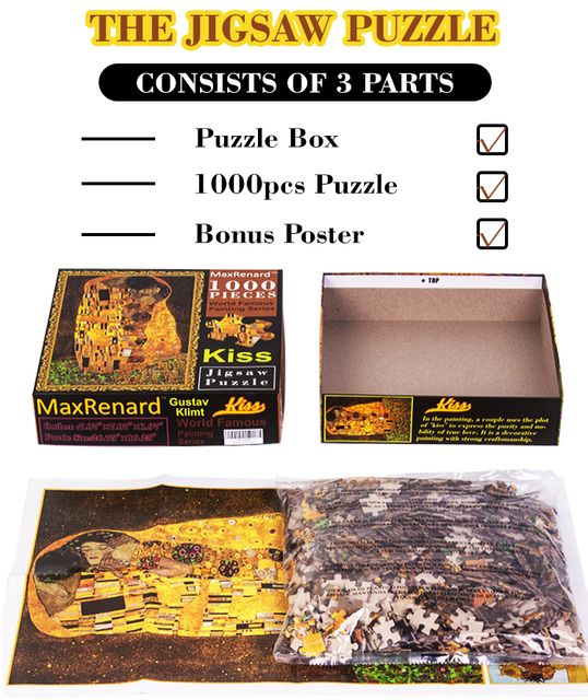 Puzzle MaxRenard 50*70cm, 1000 elementów, obraz zwierząt gepard, zabawka dla dorosłych - Wianko - 2