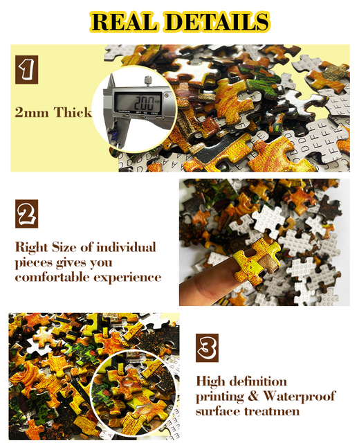 Puzzle MaxRenard 50*70cm, 1000 elementów, obraz zwierząt gepard, zabawka dla dorosłych - Wianko - 4