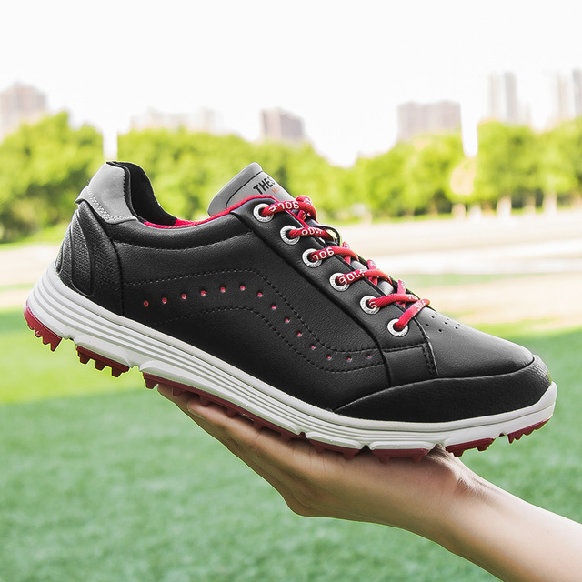 Męskie golfowe buty czarne wysokiej jakości - wodoodporne, wygodne i antypoślizgowe trampki BINBINNIAO - Wianko - 8