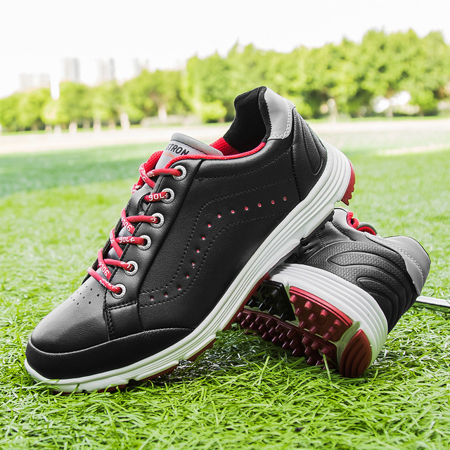 Męskie golfowe buty czarne wysokiej jakości - wodoodporne, wygodne i antypoślizgowe trampki BINBINNIAO - Wianko - 9