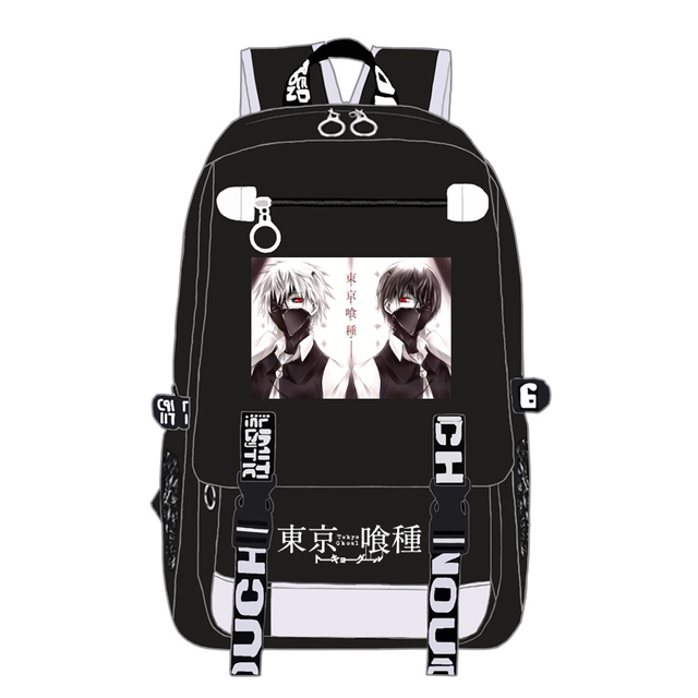Plecak Tokyo Ghoul Anime Kaneki Ken z ładowarką USB - chłopcy, dziewczynki, nastolatki, młodzi mężczyźni, kobiety, torba na laptopa i książki - Wianko - 5