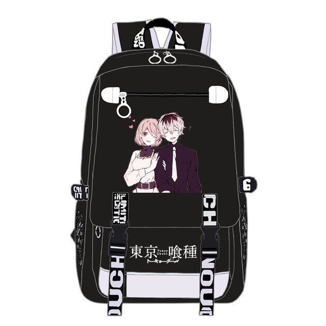 Plecak Tokyo Ghoul Anime Kaneki Ken z ładowarką USB - chłopcy, dziewczynki, nastolatki, młodzi mężczyźni, kobiety, torba na laptopa i książki - Wianko - 2