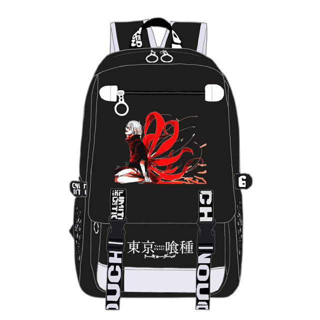 Plecak Tokyo Ghoul Anime Kaneki Ken z ładowarką USB - chłopcy, dziewczynki, nastolatki, młodzi mężczyźni, kobiety, torba na laptopa i książki - Wianko - 4