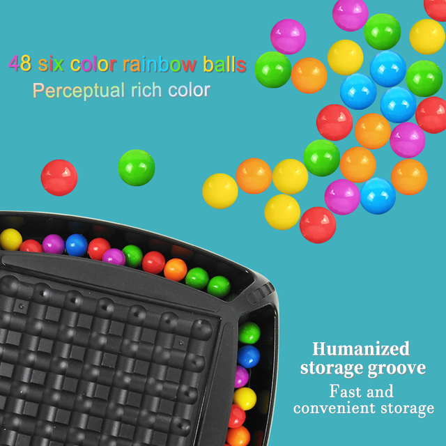 Edukacyjna, interaktywna Rainbow Ball Montessori dla dzieci - eliminacja stresu i nauka kolorów i kształtów - Wianko - 4