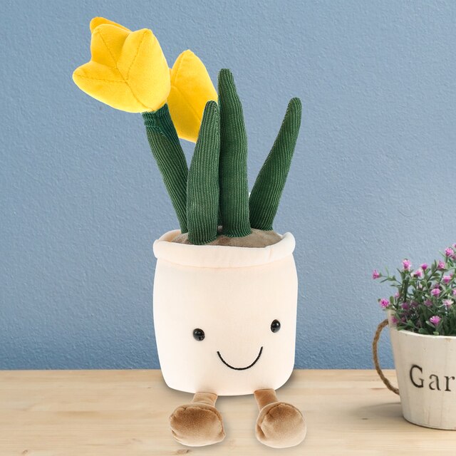 Pluszowe sukulentowe zabawki - tulipan wypchana lalka roślina dekoracyjna dla dzieci - Wianko - 6
