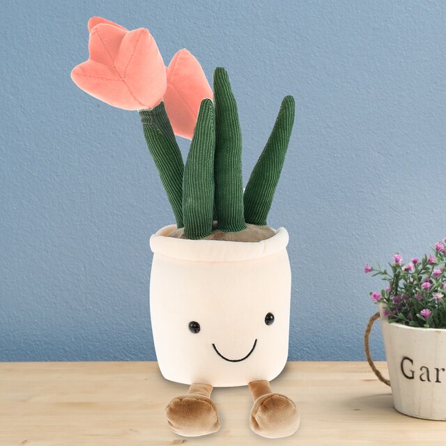 Pluszowe sukulentowe zabawki - tulipan wypchana lalka roślina dekoracyjna dla dzieci - Wianko - 7