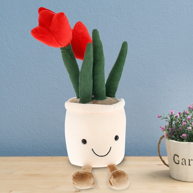 Pluszowe sukulentowe zabawki - tulipan wypchana lalka roślina dekoracyjna dla dzieci - Wianko - 9