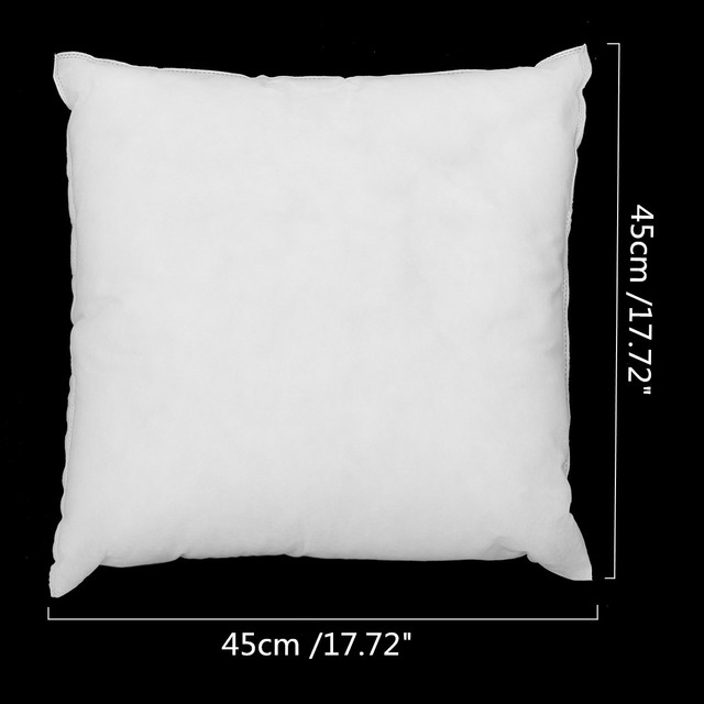 Poduszka dekoracyjna biała kwadratowa do fotelika samochodowego, wewnętrzna poszewka z bawełnianym wypełnieniem PP, rozmiar 35-55 cm - Wianko - 5