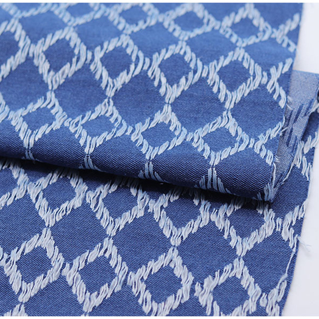Tkanina dżinsowa miękkiego rombu, indygo niebieska, 50x150cm - Wianko - 3