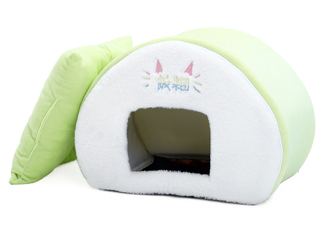 Słodkie zwierzątko - Komfortowe łóżko domowe dla kota i małego psa - Gniazdo jaskinia- Zimowe ciepłe miejsce do snu - Wianko - 15
