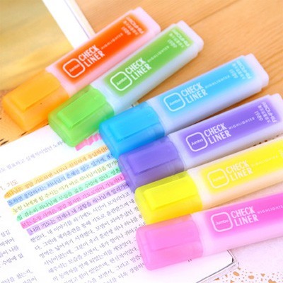Zakreślacz marker pen neon, duża pojemność, świeże kolorowe cukierki piśmienne - Wianko - 2