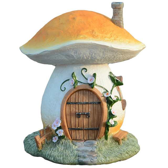 Miniaturowy dom gnoma jako dekoracja ogrodowa - żołądź z kostki z bajki - Wianko - 21