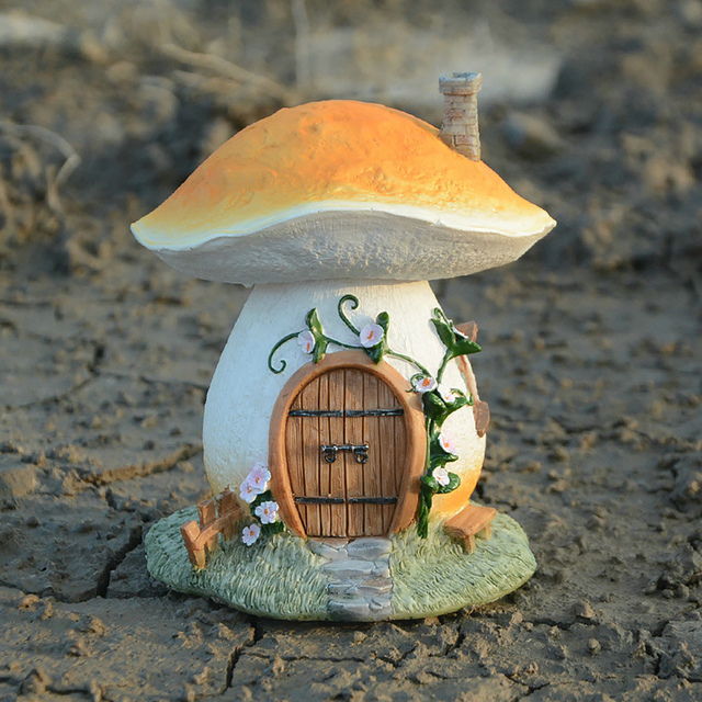 Miniaturowy dom gnoma jako dekoracja ogrodowa - żołądź z kostki z bajki - Wianko - 19